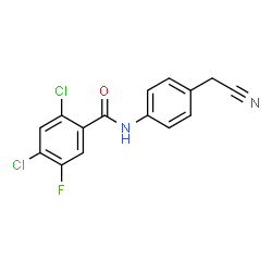 ChemSpider 2D Image | 2,4-Dichloro-N-[4-(cyanomethyl)phenyl]-5-fluorobenzamide | C15H9Cl2FN2O