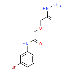 ChemSpider 2D Image | N-(3-Bromophenyl)-2-(2-hydrazino-2-oxoethoxy)acetamide | C10H12BrN3O3