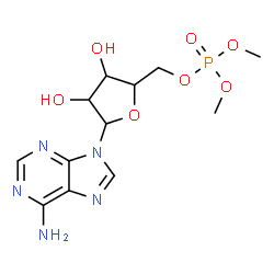 ChemSpider 2D Image | 9-[5-O-(Dimethoxyphosphoryl)pentofuranosyl]-9H-purin-6-amine | C12H18N5O7P