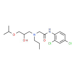 ChemSpider 2D Image | N-(2,4-Dichlorophenyl)-N~2~-(2-hydroxy-3-isopropoxypropyl)-N~2~-propylglycinamide | C17H26Cl2N2O3