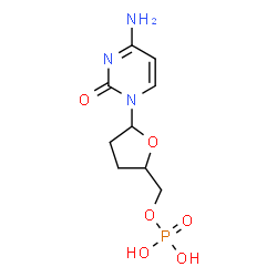 ChemSpider 2D Image | [5-(4-Amino-2-oxo-1(2H)-pyrimidinyl)tetrahydro-2-furanyl]methyl dihydrogen phosphate | C9H14N3O6P