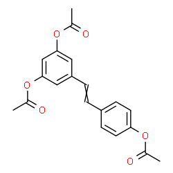 ChemSpider 2D Image | 3-Acetoxy-5-[2-(4-acetoxyphenyl)vinyl]phenyl acetate | C20H18O6