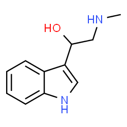 ChemSpider 2D Image | 1-(1H-Indol-3-yl)-2-(methylamino)ethanol | C11H14N2O