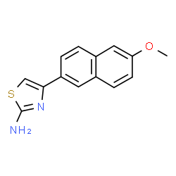 ChemSpider 2D Image | 4-(6-Methoxy-2-naphthyl)-1,3-thiazol-2-amine | C14H12N2OS