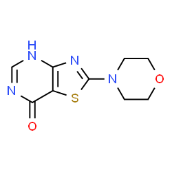 ChemSpider 2D Image | 2-morpholin-4-yl[1,3]thiazolo[4,5-d]pyrimidin-7(6H)-one | C9H10N4O2S