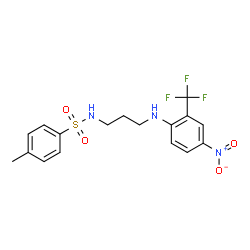ChemSpider 2D Image | 4-Methyl-N-(3-{[4-nitro-2-(trifluoromethyl)phenyl]amino}propyl)benzenesulfonamide | C17H18F3N3O4S