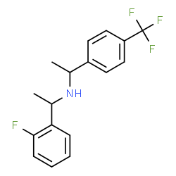 ChemSpider 2D Image | 1-(2-Fluorophenyl)-N-{1-[4-(trifluoromethyl)phenyl]ethyl}ethanamine | C17H17F4N