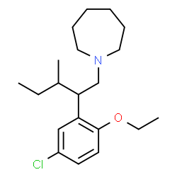 ChemSpider 2D Image | 1-[2-(5-Chloro-2-ethoxyphenyl)-3-methylpentyl]azepane | C20H32ClNO