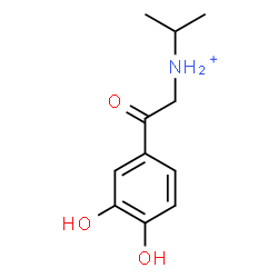 ChemSpider 2D Image | N-[2-(3,4-Dihydroxyphenyl)-2-oxoethyl]-2-propanaminium | C11H16NO3