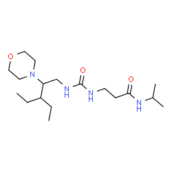 ChemSpider 2D Image | N~3~-{[3-Ethyl-2-(4-morpholinyl)pentyl]carbamoyl}-N-isopropyl-beta-alaninamide | C18H36N4O3