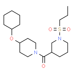 ChemSpider 2D Image | [4-(Cyclohexyloxy)-1-piperidinyl][1-(propylsulfonyl)-3-piperidinyl]methanone | C20H36N2O4S