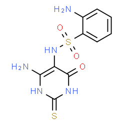 ChemSpider 2D Image | 2-Amino-N-(6-amino-4-oxo-2-thioxo-1,2,3,4-tetrahydro-5-pyrimidinyl)benzenesulfonamide | C10H11N5O3S2