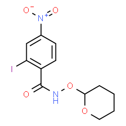 ChemSpider 2D Image | 2-Iodo-4-nitro-N-(tetrahydro-2H-pyran-2-yloxy)benzamide | C12H13IN2O5