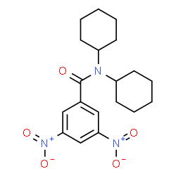ChemSpider 2D Image | N,N-Dicyclohexyl-3,5-dinitrobenzamide | C19H25N3O5