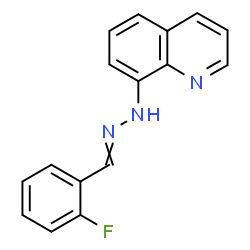ChemSpider 2D Image | 8-[2-(2-Fluorobenzylidene)hydrazino]quinoline | C16H12FN3