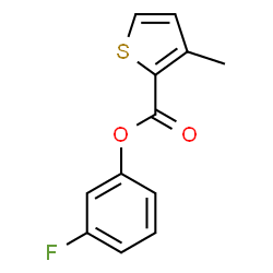 ChemSpider 2D Image | 3-Fluorophenyl 3-methyl-2-thiophenecarboxylate | C12H9FO2S