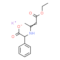ChemSpider 2D Image | Potassium [(4-ethoxy-4-oxo-2-buten-2-yl)amino](phenyl)acetate | C14H16KNO4
