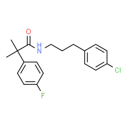 ChemSpider 2D Image | N-[3-(4-Chlorophenyl)propyl]-2-(4-fluorophenyl)-2-methylpropanamide | C19H21ClFNO