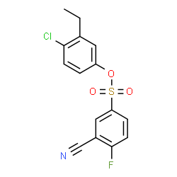 ChemSpider 2D Image | 4-Chloro-3-ethylphenyl 3-cyano-4-fluorobenzenesulfonate | C15H11ClFNO3S