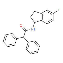 ChemSpider 2D Image | N-(5-Fluoro-2,3-dihydro-1H-inden-1-yl)-2,2-diphenylacetamide | C23H20FNO