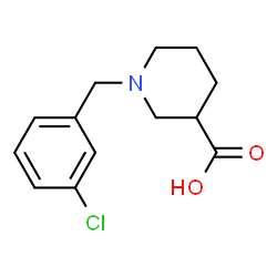 ChemSpider 2D Image | 1-(3-Chlorobenzyl)-3-piperidinecarboxylic acid | C13H16ClNO2