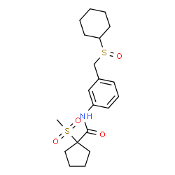 ChemSpider 2D Image | N-{3-[(Cyclohexylsulfinyl)methyl]phenyl}-1-(methylsulfonyl)cyclopentanecarboxamide | C20H29NO4S2