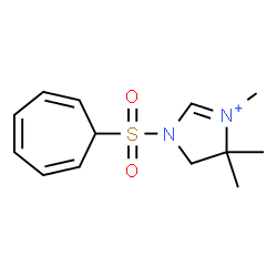 ChemSpider 2D Image | 1-(2,4,6-Cycloheptatrien-1-ylsulfonyl)-3,4,4-trimethyl-4,5-dihydro-1H-imidazol-3-ium | C13H19N2O2S