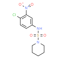 ChemSpider 2D Image | N-(4-Chloro-3-nitrophenyl)-1-piperidinesulfonamide | C11H14ClN3O4S
