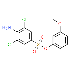 ChemSpider 2D Image | 3-Methoxyphenyl 4-amino-3,5-dichlorobenzenesulfonate | C13H11Cl2NO4S