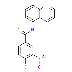 ChemSpider 2D Image | 4-Chloro-3-nitro-N-(5-quinolinyl)benzamide | C16H10ClN3O3