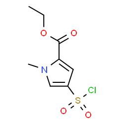 ChemSpider 2D Image | Ethyl 4-(chlorosulfonyl)-1-methyl-1H-pyrrole-2-carboxylate | C8H10ClNO4S