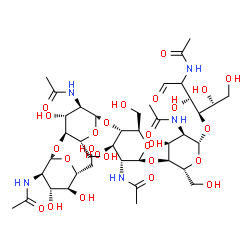 ChemSpider 2D Image | Penta-N-acetylchitopentaose | C40H67N5O26