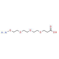 ChemSpider 2D Image | 3-(2-{2-[2-(Aminooxy)ethoxy]ethoxy}ethoxy)propanoic acid | C9H19NO6