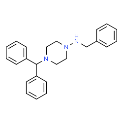 ChemSpider 2D Image | N-Benzyl-4-(diphenylmethyl)-1-piperazinamine | C24H27N3