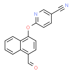 ChemSpider 2D Image | 6-[(4-Formyl-1-naphthyl)oxy]nicotinonitrile | C17H10N2O2