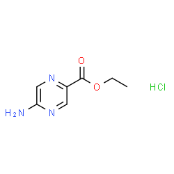 ChemSpider 2D Image | Ethyl 5-amino-2-pyrazinecarboxylate hydrochloride (1:1) | C7H10ClN3O2