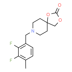 ChemSpider 2D Image | 8-(2,3-Difluoro-4-methylbenzyl)-1,3-dioxa-8-azaspiro[4.5]decan-2-one | C15H17F2NO3