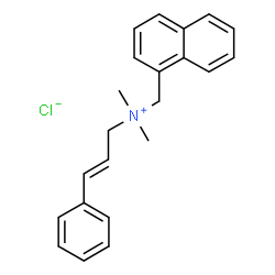 ChemSpider 2D Image | (2E)-N,N-Dimethyl-N-(1-naphthylmethyl)-3-phenyl-2-propen-1-aminium chloride | C22H24ClN