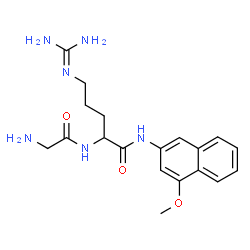ChemSpider 2D Image | Glycyl-N~5~-(diaminomethylene)-N-(4-methoxy-2-naphthyl)ornithinamide | C19H26N6O3