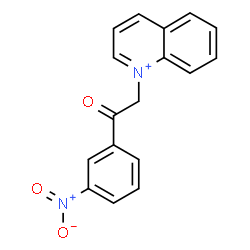 ChemSpider 2D Image | 1-[2-(3-Nitrophenyl)-2-oxoethyl]quinolinium | C17H13N2O3