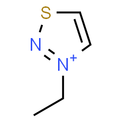 ChemSpider 2D Image | 3-Ethyl-1,2,3-thiadiazol-3-ium | C4H7N2S