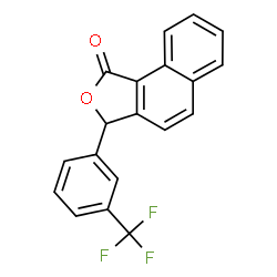 ChemSpider 2D Image | 3-(3-(Trifluoromethyl)phenyl)naphtho[1,2-c]furan-1(3H)-one | C19H11F3O2
