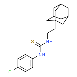 ChemSpider 2D Image | 1-[2-(Adamantan-1-yl)ethyl]-3-(4-chlorophenyl)thiourea | C19H25ClN2S