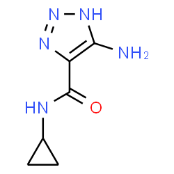 ChemSpider 2D Image | 4-Amino-N-cyclopropyl-1H-1,2,3-triazole-5-carboxamide | C6H9N5O