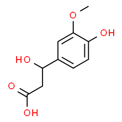 ChemSpider 2D Image | 3-methoxy-4-hydroxyphenylhydracrylic acid | C10H12O5