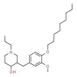ChemSpider 2D Image | 3-[3-Methoxy-4-(nonyloxy)benzyl]-1-propyl-4-piperidinol | C25H43NO3