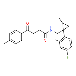 ChemSpider 2D Image | N-{[1-(2,4-Difluorophenyl)-2-methylcyclopropyl]methyl}-4-(4-methylphenyl)-4-oxobutanamide | C22H23F2NO2