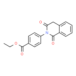 ChemSpider 2D Image | Ethyl 4-(1,3-dioxo-3,4-dihydro-2(1H)-isoquinolinyl)benzoate | C18H15NO4