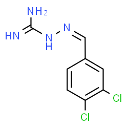 ChemSpider 2D Image | (2Z)-2-(3,4-Dichlorobenzylidene)hydrazinecarboximidamide | C8H8Cl2N4
