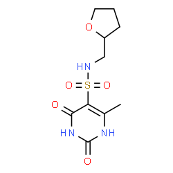 ChemSpider 2D Image | 4-methyl-2,6-dioxo-N-(oxolan-2-ylmethyl)-1,3-dihydropyrimidine-5-sulfonamide | C10H15N3O5S